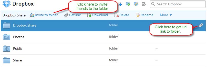 Share the folder through a link or invite.